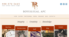 Desktop Screenshot of boyeslegal.com